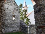 Felsődörgicsei-templomrom és az evangélikus-tp.