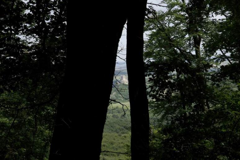 Távolban a cseszneki vár