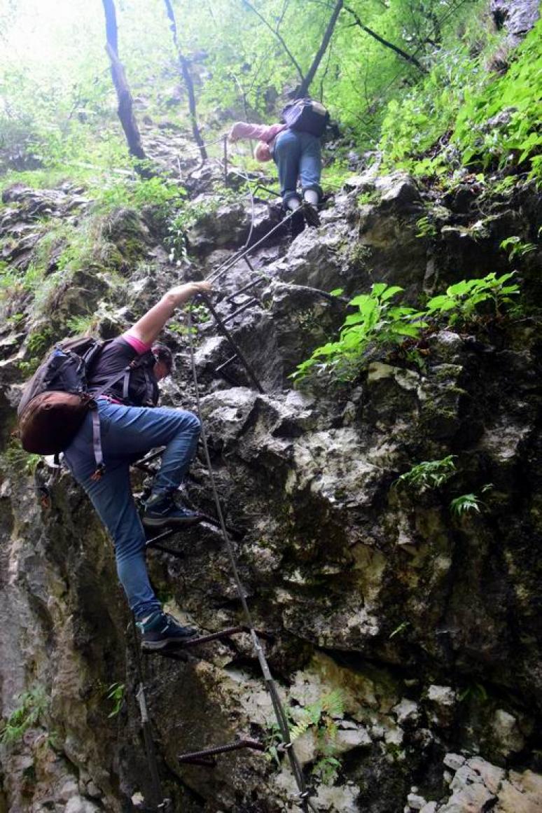 Via ferrata a szurdokban